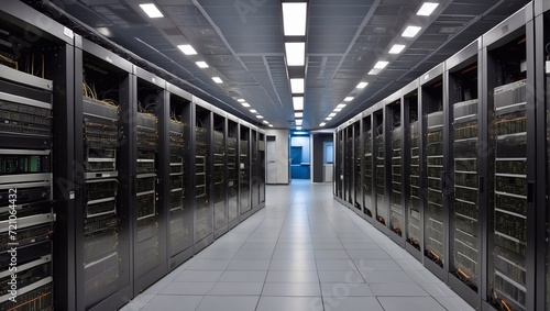 Data center and network devices in high performance operation. © Mihail Vertoletskyi