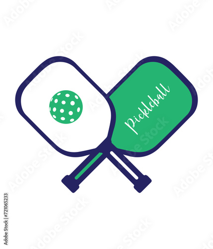 Two Pickleball Paddles Vector. You can use it as club logo, banner design etc.