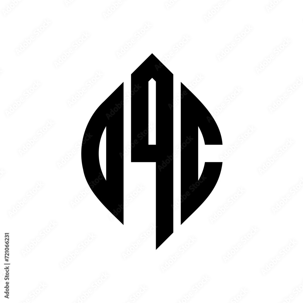 OQC circle letter logo design with circle and ellipse shape. OQC ellipse letters with typographic style. The three initials form a circle logo. OQC circle emblem abstract monogram letter mark vector. OQC circle letter logo design with circle and ellipse shape. OQC ellipse letters with typographic style. The three initials form a circle logo. OQC circle emblem abstract monogram letter mark vector.