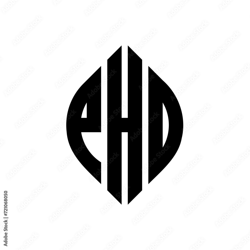 PHO circle letter logo design with circle and ellipse shape. PHO ellipse letters with typographic style. The three initials form a circle logo. PHO circle emblem abstract monogram letter mark vector. PHO circle letter logo design with circle and ellipse shape. PHO ellipse letters with typographic style. The three initials form a circle logo. PHO circle emblem abstract monogram letter mark vector.
