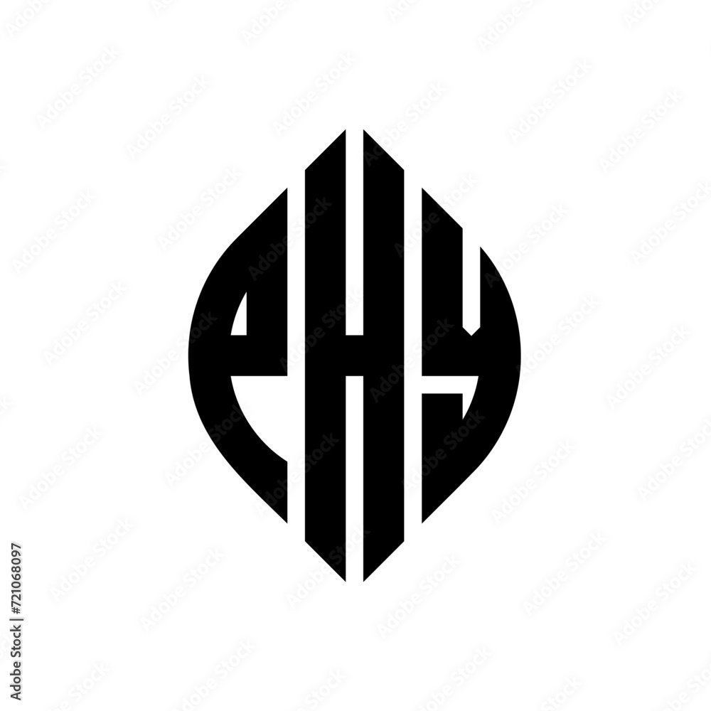 PHY circle letter logo design with circle and ellipse shape. PHY ellipse letters with typographic style. The three initials form a circle logo. PHY circle emblem abstract monogram letter mark vector. PHY circle letter logo design with circle and ellipse shape. PHY ellipse letters with typographic style. The three initials form a circle logo. PHY circle emblem abstract monogram letter mark vector.