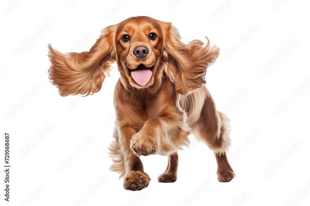 cocker spaniel isolated on white generative ai