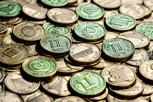 coins and bills. Generative AI