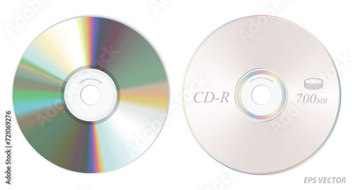 Super Realistic CD disc isolated. 3D Render photo