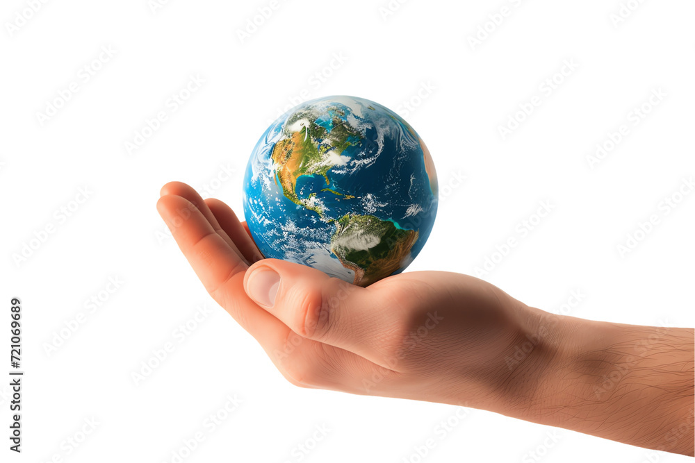 Hands cradle Earth, symbolizing global care, environmental protection, and the interconnectedness of nature and business Hands cradle Earth, symbolizing global care, environmental protection, and the interconnectedness of nature and business