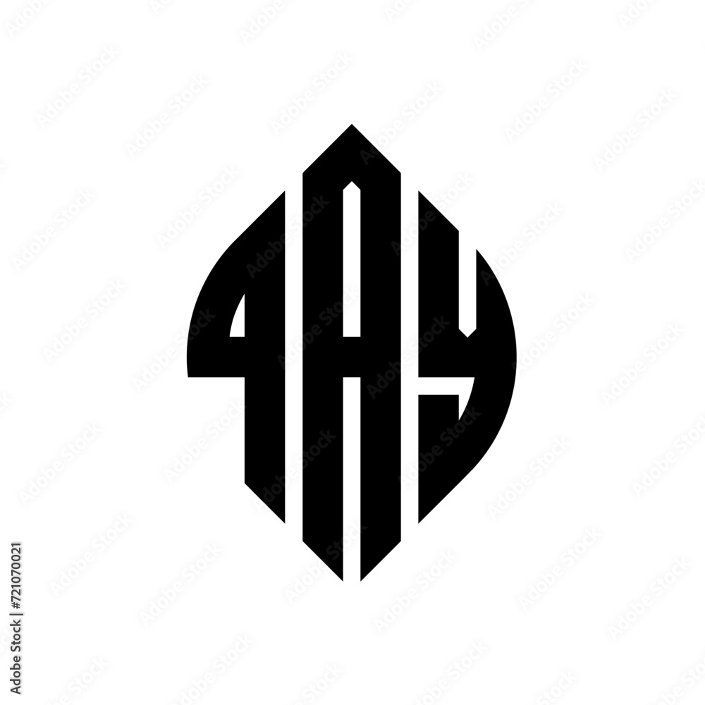 QAY circle letter logo design with circle and ellipse shape. QAY ellipse letters with typographic style. The three initials form a circle logo. QAY circle emblem abstract monogram letter mark vector. QAY circle letter logo design with circle and ellipse shape. QAY ellipse letters with typographic style. The three initials form a circle logo. QAY circle emblem abstract monogram letter mark vector.