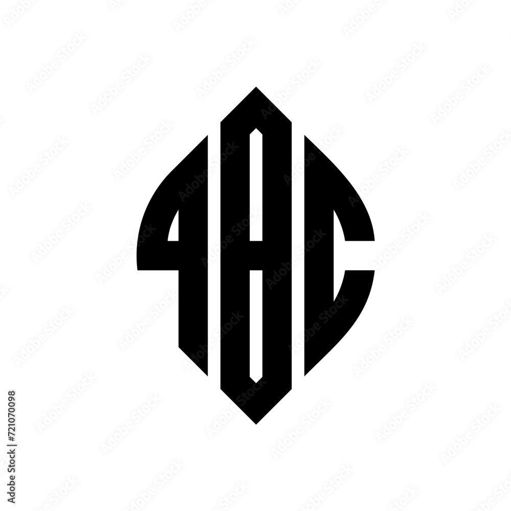 QBC circle letter logo design with circle and ellipse shape. QBC ellipse letters with typographic style. The three initials form a circle logo. QBC circle emblem abstract monogram letter mark vector. QBC circle letter logo design with circle and ellipse shape. QBC ellipse letters with typographic style. The three initials form a circle logo. QBC circle emblem abstract monogram letter mark vector.
