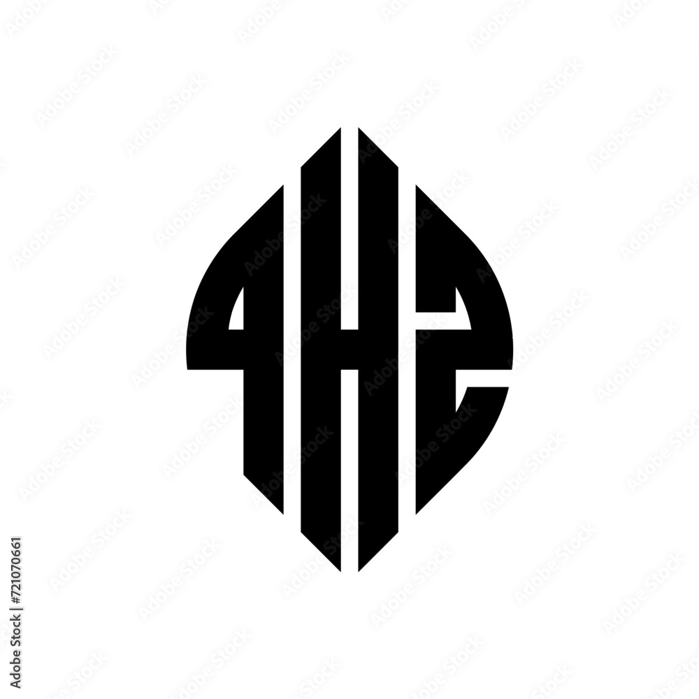 QHZ circle letter logo design with circle and ellipse shape. QHZ ellipse letters with typographic style. The three initials form a circle logo. QHZ circle emblem abstract monogram letter mark vector. QHZ circle letter logo design with circle and ellipse shape. QHZ ellipse letters with typographic style. The three initials form a circle logo. QHZ circle emblem abstract monogram letter mark vector.