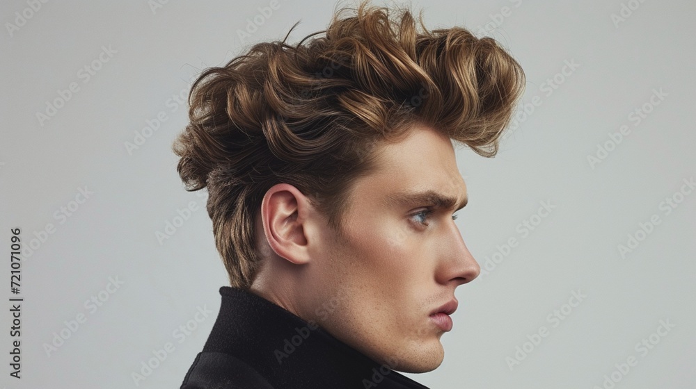 Φωτογραφία Men's textured quiff with a tousled finish, incorporating volume and movement for a stylish and effortlessly cool everyday look