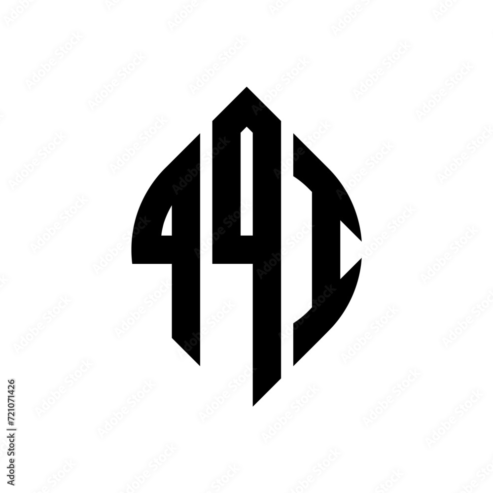 QQI circle letter logo design with circle and ellipse shape. QQI ellipse letters with typographic style. The three initials form a circle logo. QQI circle emblem abstract monogram letter mark vector. QQI circle letter logo design with circle and ellipse shape. QQI ellipse letters with typographic style. The three initials form a circle logo. QQI circle emblem abstract monogram letter mark vector.