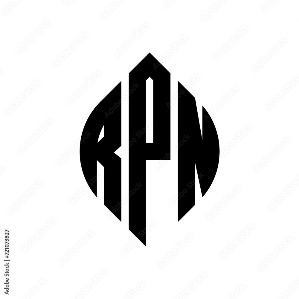 RPN circle letter logo design with circle and ellipse shape. RPN ellipse letters with typographic style. The three initials form a circle logo. RPN circle emblem abstract monogram letter mark vector. RPN circle letter logo design with circle and ellipse shape. RPN ellipse letters with typographic style. The three initials form a circle logo. RPN circle emblem abstract monogram letter mark vector.