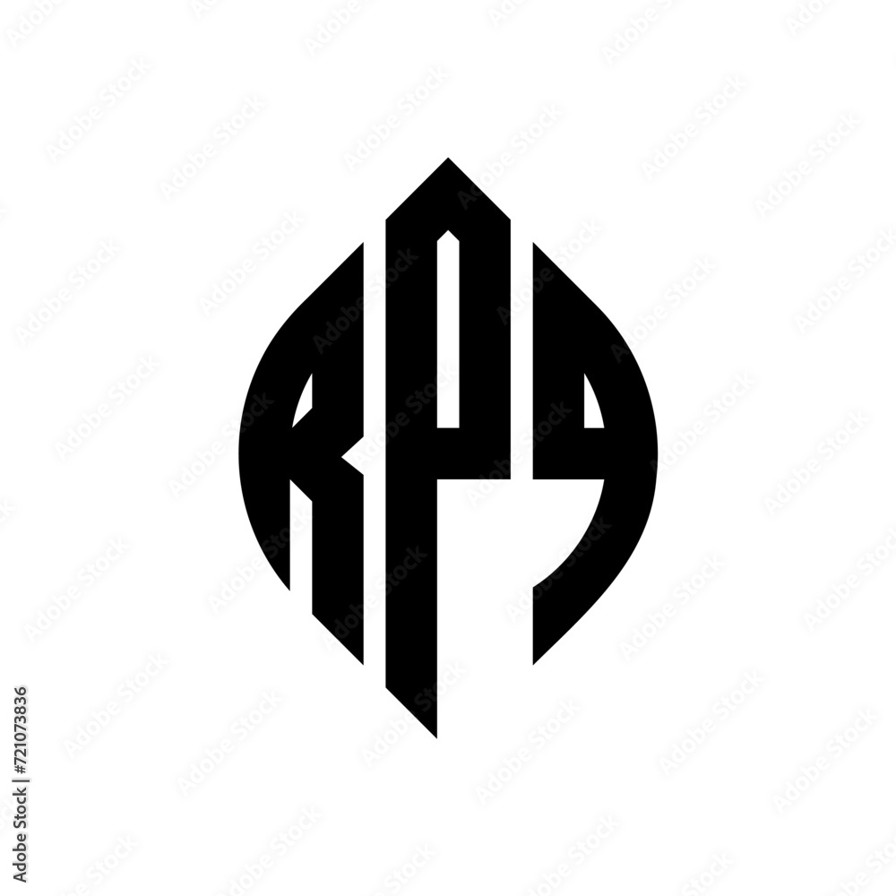 RPQ circle letter logo design with circle and ellipse shape. RPQ ellipse letters with typographic style. The three initials form a circle logo. RPQ circle emblem abstract monogram letter mark vector. RPQ circle letter logo design with circle and ellipse shape. RPQ ellipse letters with typographic style. The three initials form a circle logo. RPQ circle emblem abstract monogram letter mark vector.