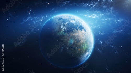 Earth Planet in Space. Celestial  Cosmic  Solar System  Astronomy  Universe  Galactic  Planetary 
