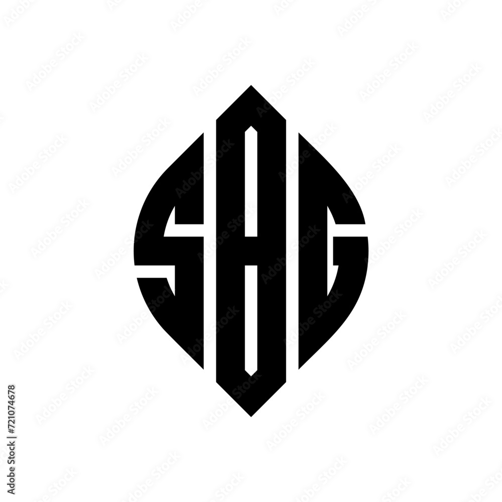 SBG circle letter logo design with circle and ellipse shape. SBG ellipse letters with typographic style. The three initials form a circle logo. SBG circle emblem abstract monogram letter mark vector. SBG circle letter logo design with circle and ellipse shape. SBG ellipse letters with typographic style. The three initials form a circle logo. SBG circle emblem abstract monogram letter mark vector.