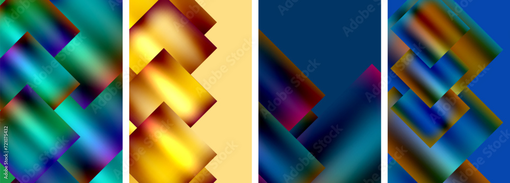 Colorful metal square abstract poster backgrounds Colorful metal square abstract poster backgrounds