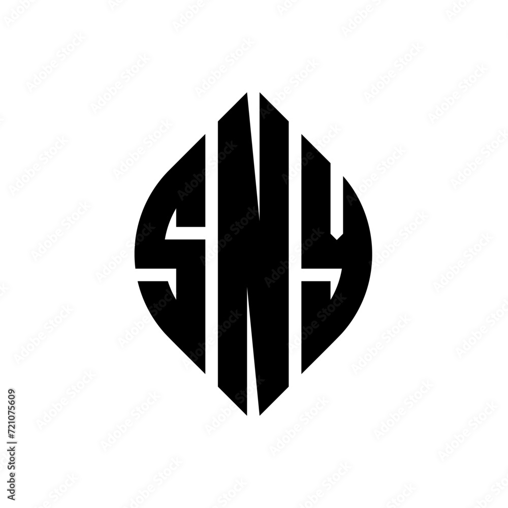 SNY circle letter logo design with circle and ellipse shape. SNY ellipse letters with typographic style. The three initials form a circle logo. SNY circle emblem abstract monogram letter mark vector. SNY circle letter logo design with circle and ellipse shape. SNY ellipse letters with typographic style. The three initials form a circle logo. SNY circle emblem abstract monogram letter mark vector.