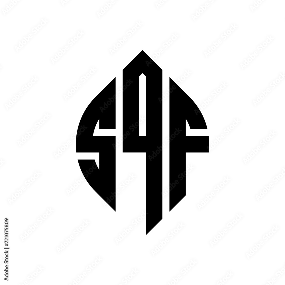 SQF circle letter logo design with circle and ellipse shape. SQF ellipse letters with typographic style. The three initials form a circle logo. SQF circle emblem abstract monogram letter mark vector. SQF circle letter logo design with circle and ellipse shape. SQF ellipse letters with typographic style. The three initials form a circle logo. SQF circle emblem abstract monogram letter mark vector.