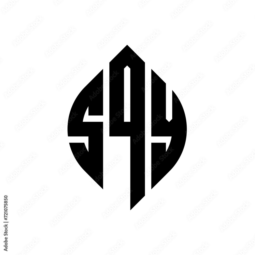 SQY circle letter logo design with circle and ellipse shape. SQY ellipse letters with typographic style. The three initials form a circle logo. SQY circle emblem abstract monogram letter mark vector. SQY circle letter logo design with circle and ellipse shape. SQY ellipse letters with typographic style. The three initials form a circle logo. SQY circle emblem abstract monogram letter mark vector.