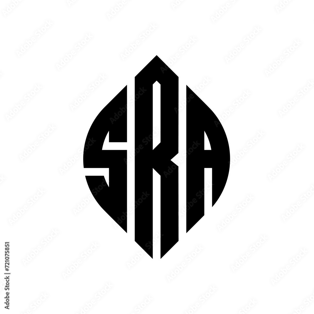 SRA circle letter logo design with circle and ellipse shape. SRA ellipse letters with typographic style. The three initials form a circle logo. SRA circle emblem abstract monogram letter mark vector. SRA circle letter logo design with circle and ellipse shape. SRA ellipse letters with typographic style. The three initials form a circle logo. SRA circle emblem abstract monogram letter mark vector.