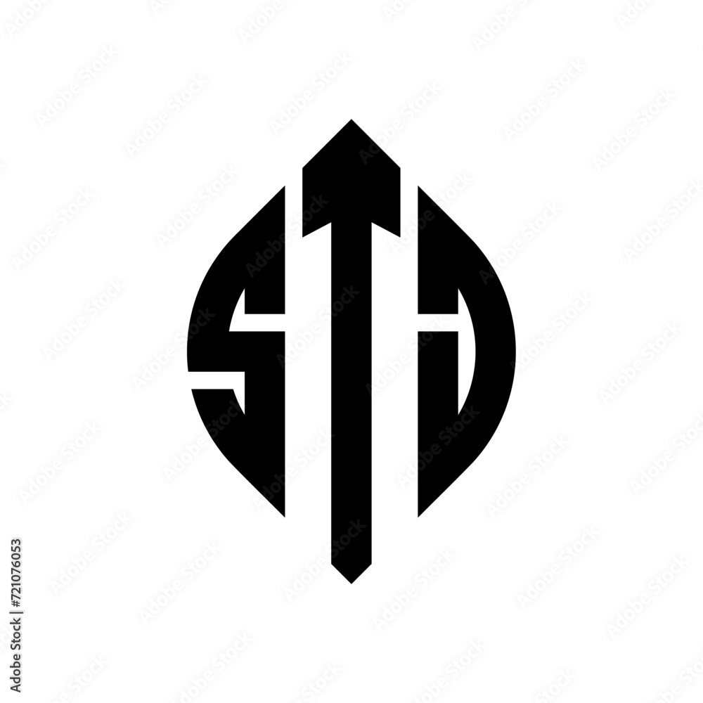 STJ circle letter logo design with circle and ellipse shape. STJ ellipse letters with typographic style. The three initials form a circle logo. STJ circle emblem abstract monogram letter mark vector. STJ circle letter logo design with circle and ellipse shape. STJ ellipse letters with typographic style. The three initials form a circle logo. STJ circle emblem abstract monogram letter mark vector.