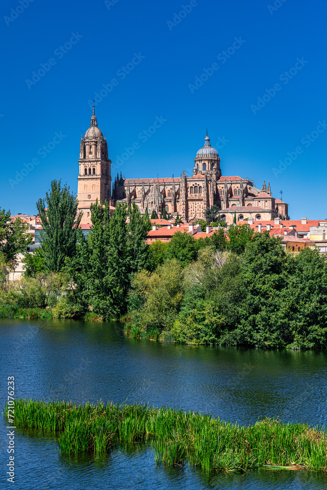 Salamanca Cathedral with Tormes River , Spain. Salamanca Cathedral with Tormes River , Spain.