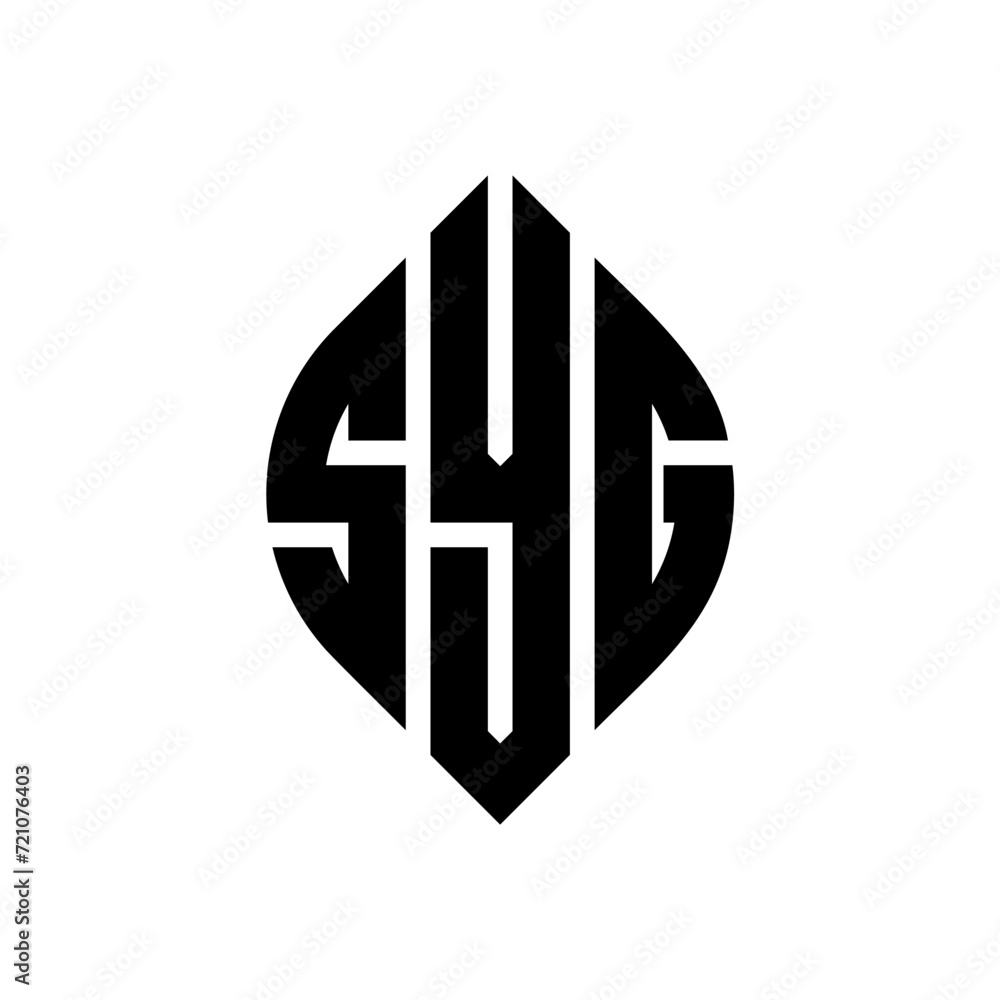 SYG circle letter logo design with circle and ellipse shape. SYG ellipse letters with typographic style. The three initials form a circle logo. SYG circle emblem abstract monogram letter mark vector. SYG circle letter logo design with circle and ellipse shape. SYG ellipse letters with typographic style. The three initials form a circle logo. SYG circle emblem abstract monogram letter mark vector.