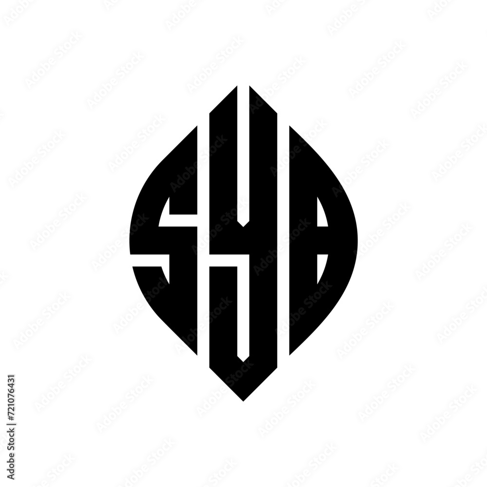 SYB circle letter logo design with circle and ellipse shape. SYB ellipse letters with typographic style. The three initials form a circle logo. SYB circle emblem abstract monogram letter mark vector. SYB circle letter logo design with circle and ellipse shape. SYB ellipse letters with typographic style. The three initials form a circle logo. SYB circle emblem abstract monogram letter mark vector.
