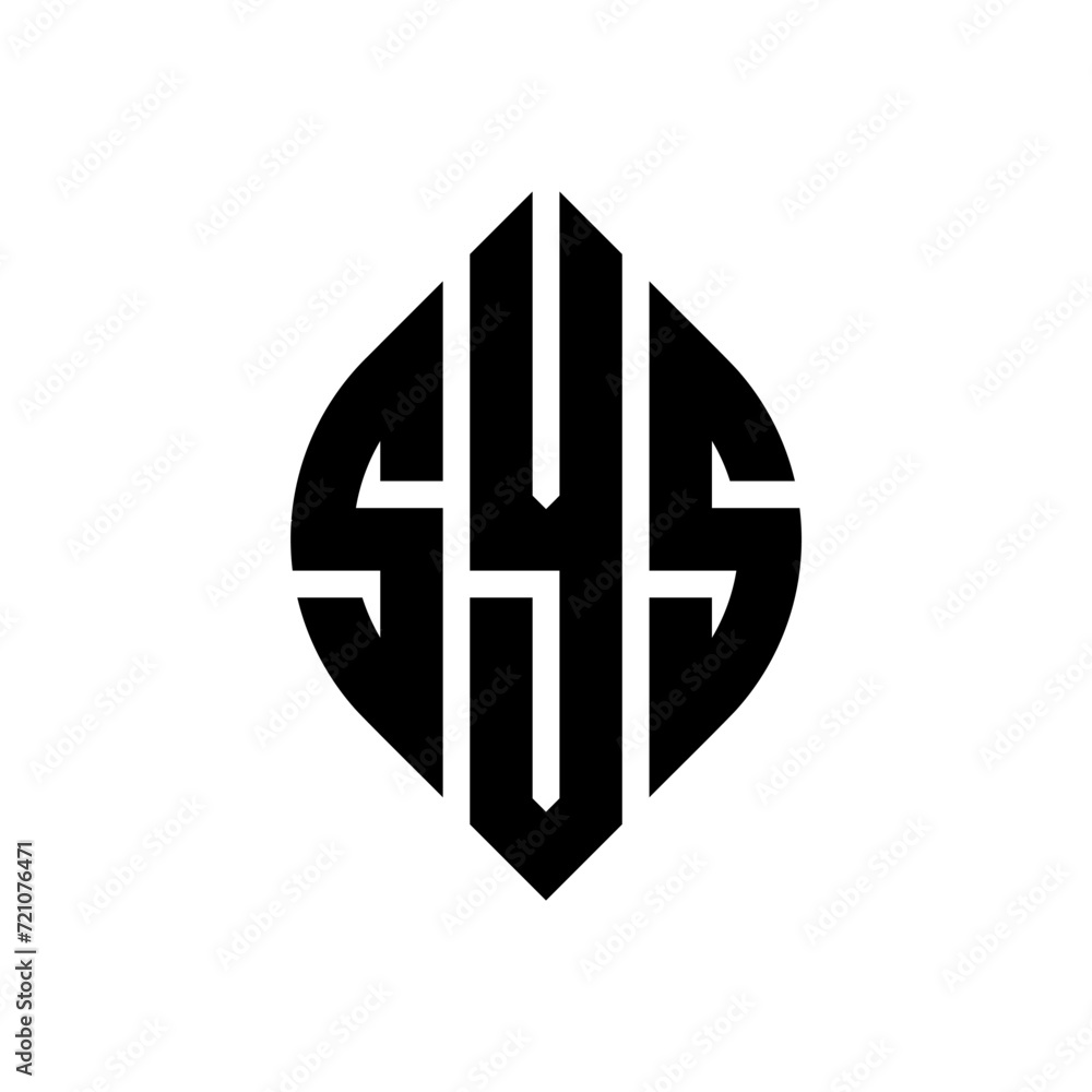 SYS circle letter logo design with circle and ellipse shape. SYS ellipse letters with typographic style. The three initials form a circle logo. SYS circle emblem abstract monogram letter mark vector. SYS circle letter logo design with circle and ellipse shape. SYS ellipse letters with typographic style. The three initials form a circle logo. SYS circle emblem abstract monogram letter mark vector.