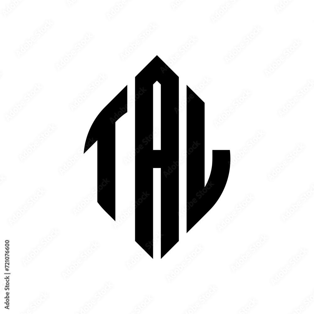 TAL circle letter logo design with circle and ellipse shape. TAL ellipse letters with typographic style. The three initials form a circle logo. TAL circle emblem abstract monogram letter mark vector. TAL circle letter logo design with circle and ellipse shape. TAL ellipse letters with typographic style. The three initials form a circle logo. TAL circle emblem abstract monogram letter mark vector.
