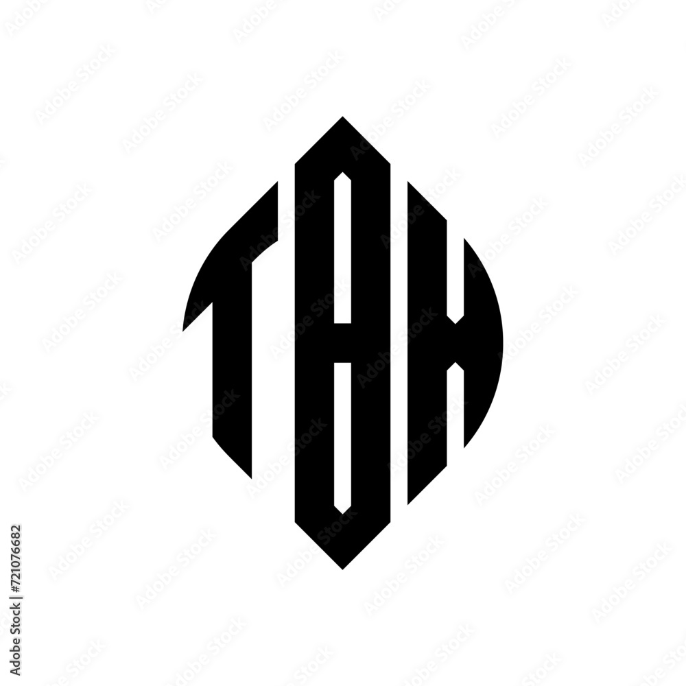 TBX circle letter logo design with circle and ellipse shape. TBX ellipse letters with typographic style. The three initials form a circle logo. TBX circle emblem abstract monogram letter mark vector. TBX circle letter logo design with circle and ellipse shape. TBX ellipse letters with typographic style. The three initials form a circle logo. TBX circle emblem abstract monogram letter mark vector.