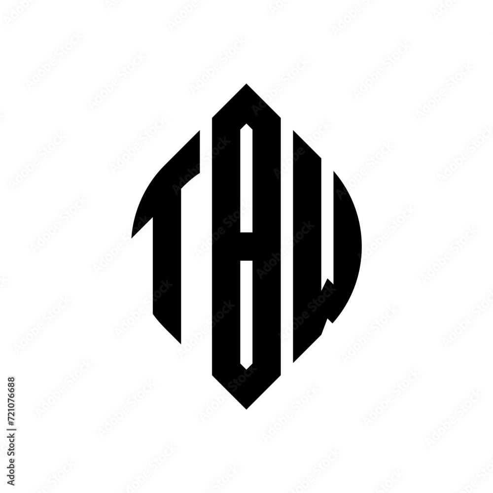 TBW circle letter logo design with circle and ellipse shape. TBW ellipse letters with typographic style. The three initials form a circle logo. TBW circle emblem abstract monogram letter mark vector. TBW circle letter logo design with circle and ellipse shape. TBW ellipse letters with typographic style. The three initials form a circle logo. TBW circle emblem abstract monogram letter mark vector.