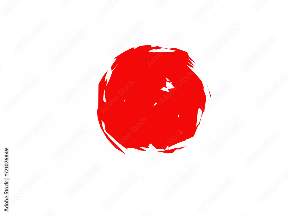 Fotografie japanese flag with brush strokes