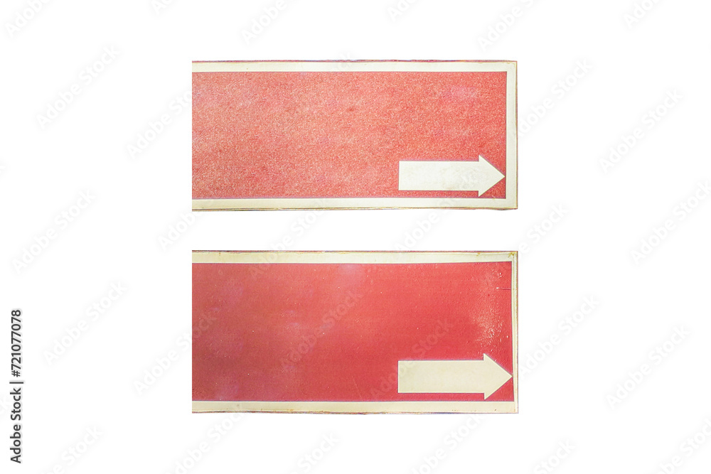 Naklejka premium Blank right direction signpost on png background, blank directional arrow road signs with png
