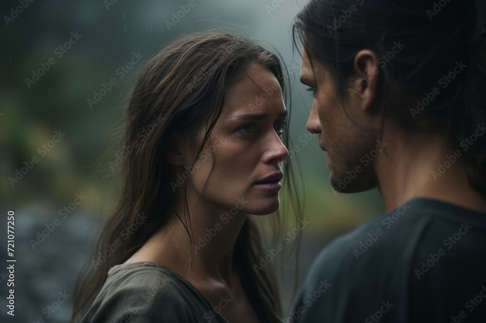 A woman's face filled with forgiveness as she reconciles with a loved one after a long estrangement. A woman's face filled with forgiveness as she reconciles with a loved one after a long estrangement.