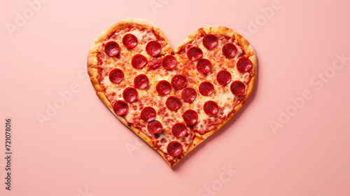 Subtle Love Meal Minimalist Pizza Bliss Background Ai Generative