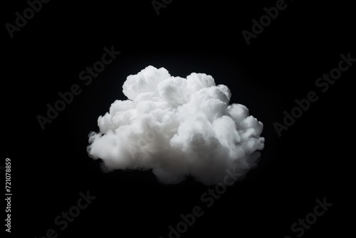 Minimal Style of One Cloud on Blue Background AI Generated AI Generated