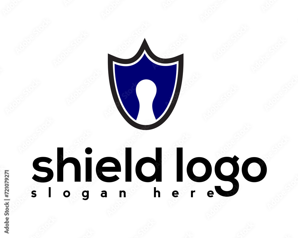 company shield blue logo design template company shield blue logo design template