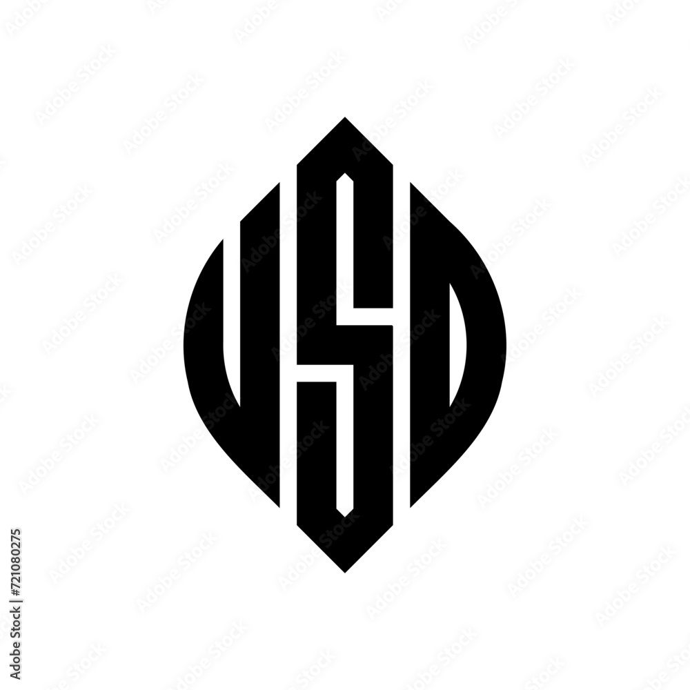 USD circle letter logo design with circle and ellipse shape. USD ellipse letters with typographic style. The three initials form a circle logo. USD circle emblem abstract monogram letter mark vector. USD circle letter logo design with circle and ellipse shape. USD ellipse letters with typographic style. The three initials form a circle logo. USD circle emblem abstract monogram letter mark vector.