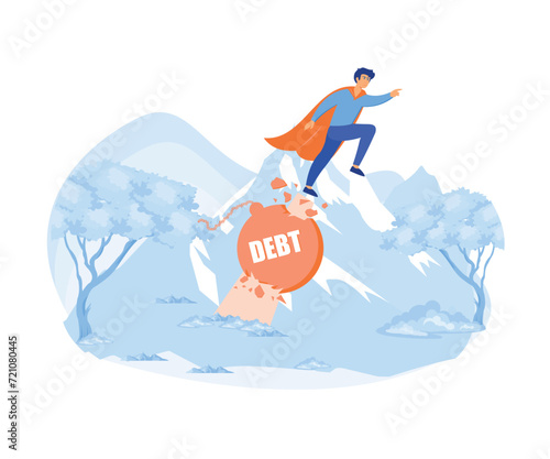 Fighting for profit. Debts and credit. Struggle for your business. Business  of debt settlement. flat vector modern illustration 