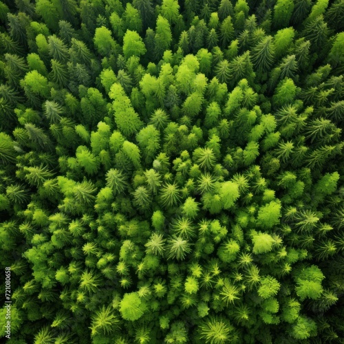Diversity of Green Forest: Overhead View AI Generated © Alex