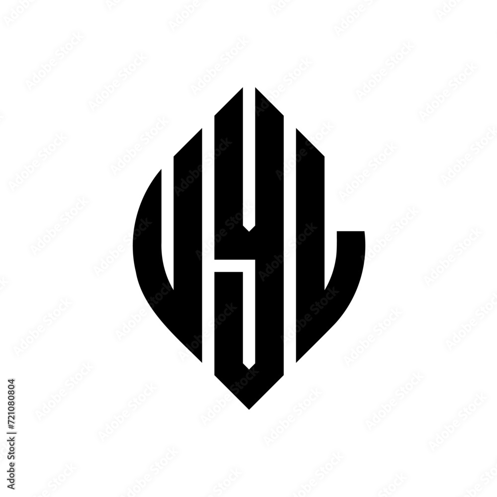 UYL circle letter logo design with circle and ellipse shape. UYL ellipse letters with typographic style. The three initials form a circle logo. UYL circle emblem abstract monogram letter mark vector. UYL circle letter logo design with circle and ellipse shape. UYL ellipse letters with typographic style. The three initials form a circle logo. UYL circle emblem abstract monogram letter mark vector.