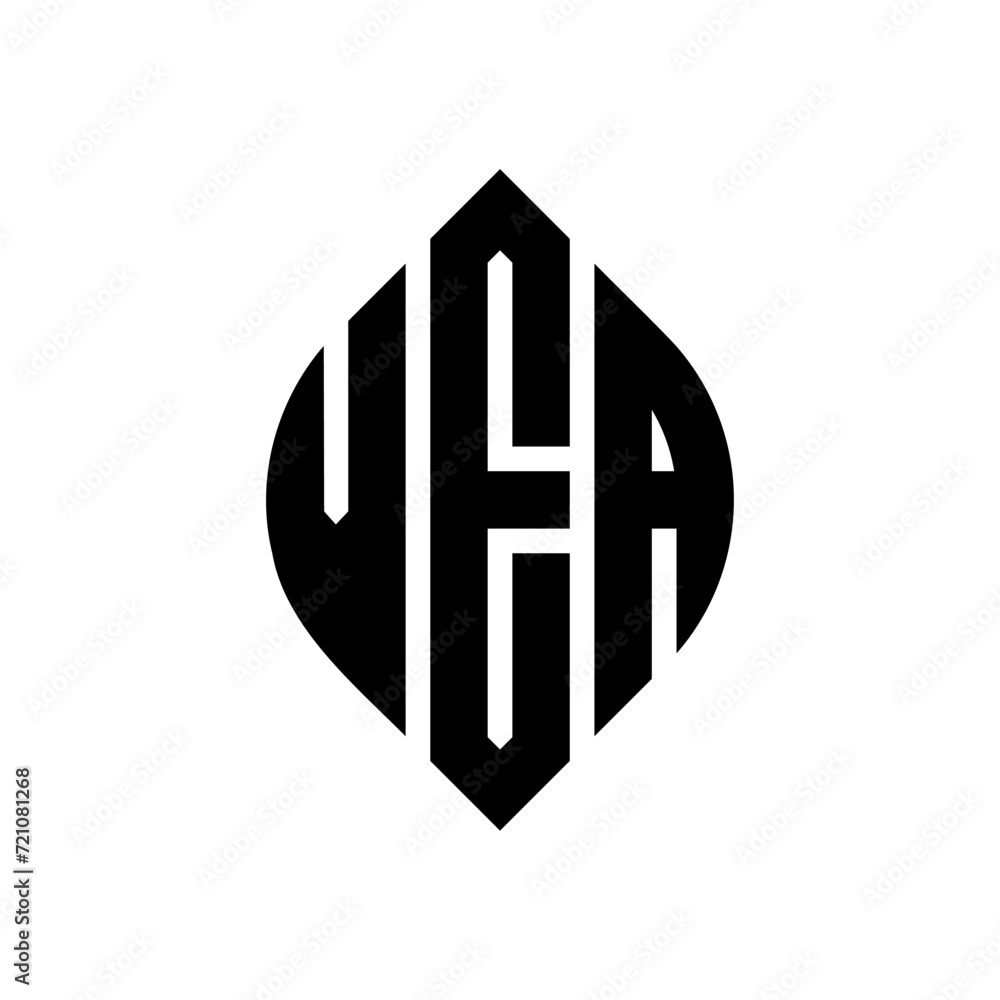 VEA circle letter logo design with circle and ellipse shape. VEA ellipse letters with typographic style. The three initials form a circle logo. VEA circle emblem abstract monogram letter mark vector. VEA circle letter logo design with circle and ellipse shape. VEA ellipse letters with typographic style. The three initials form a circle logo. VEA circle emblem abstract monogram letter mark vector.