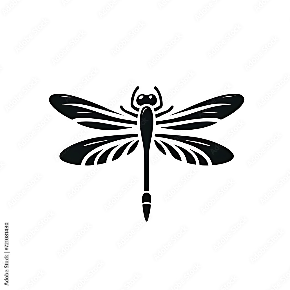 Fototapeta premium silhouette a dragonfly design shape concept