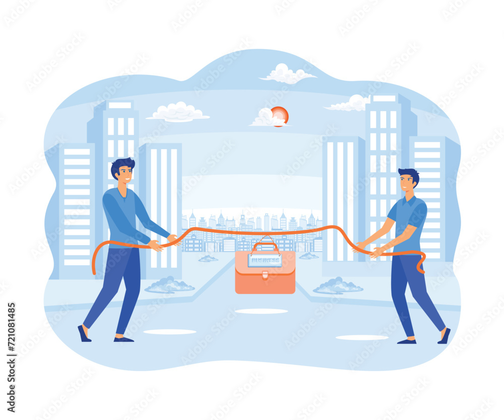 Entrepreneur competition concept in business. flat vector modern illustration Entrepreneur competition concept in business. flat vector modern illustration
