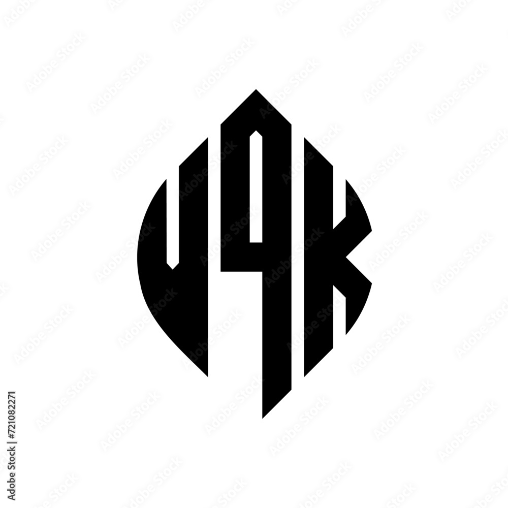 VQK circle letter logo design with circle and ellipse shape. VQK ellipse letters with typographic style. The three initials form a circle logo. VQK circle emblem abstract monogram letter mark vector. VQK circle letter logo design with circle and ellipse shape. VQK ellipse letters with typographic style. The three initials form a circle logo. VQK circle emblem abstract monogram letter mark vector.