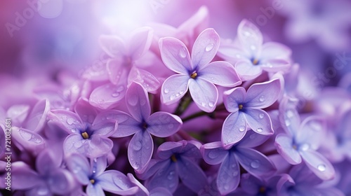 Soft Focus Dreams  Create a dreamy and soft focus macro image of a cluster of lilac violet flowers. Use a shallow depth of field to blur the background and focus on a specific area of the flowers
