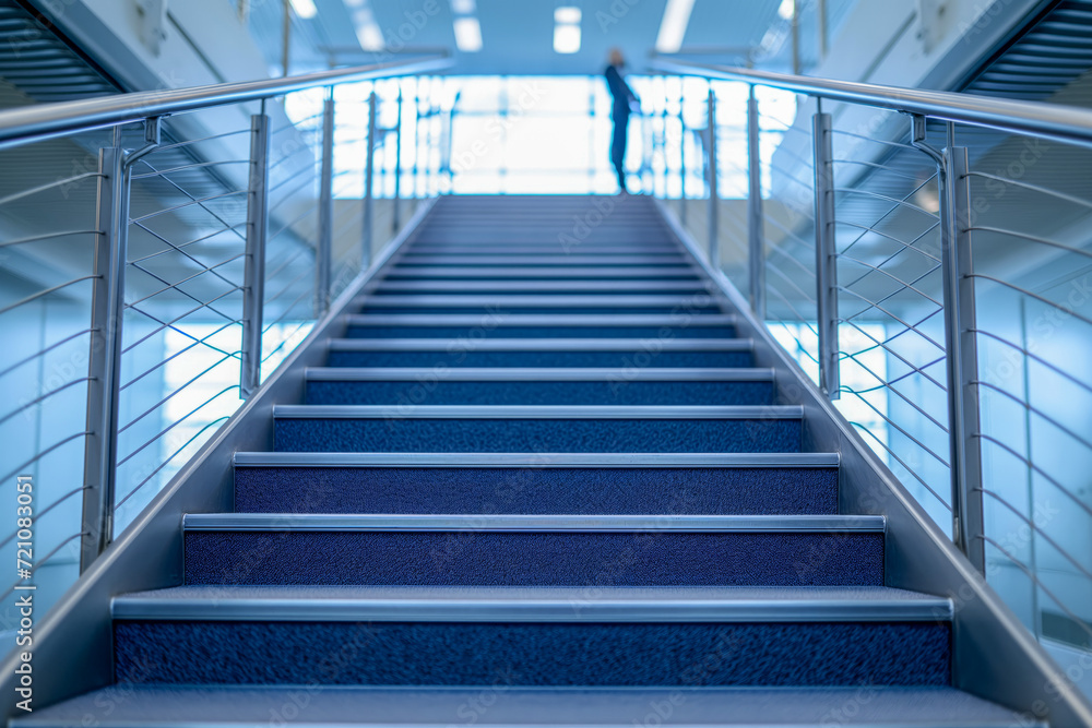 Staircase Leading Upwards in Modern Facility Staircase Leading Upwards in Modern Facility