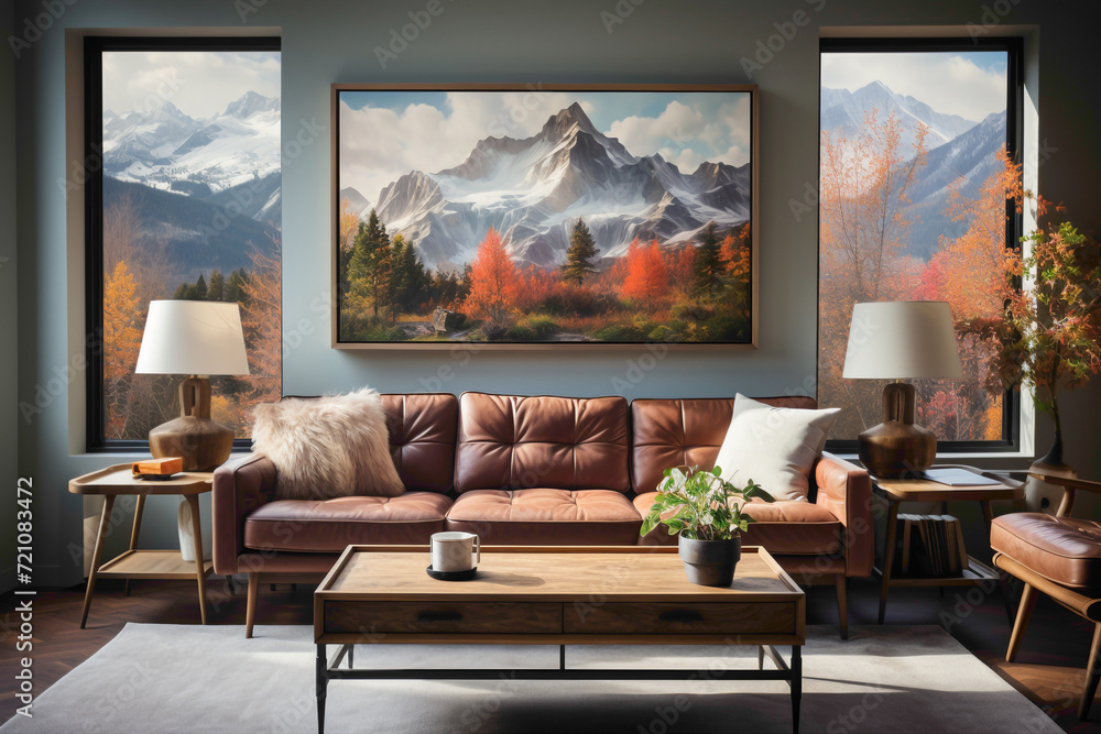 Transform your living room into an oasis of tranquility with a simple