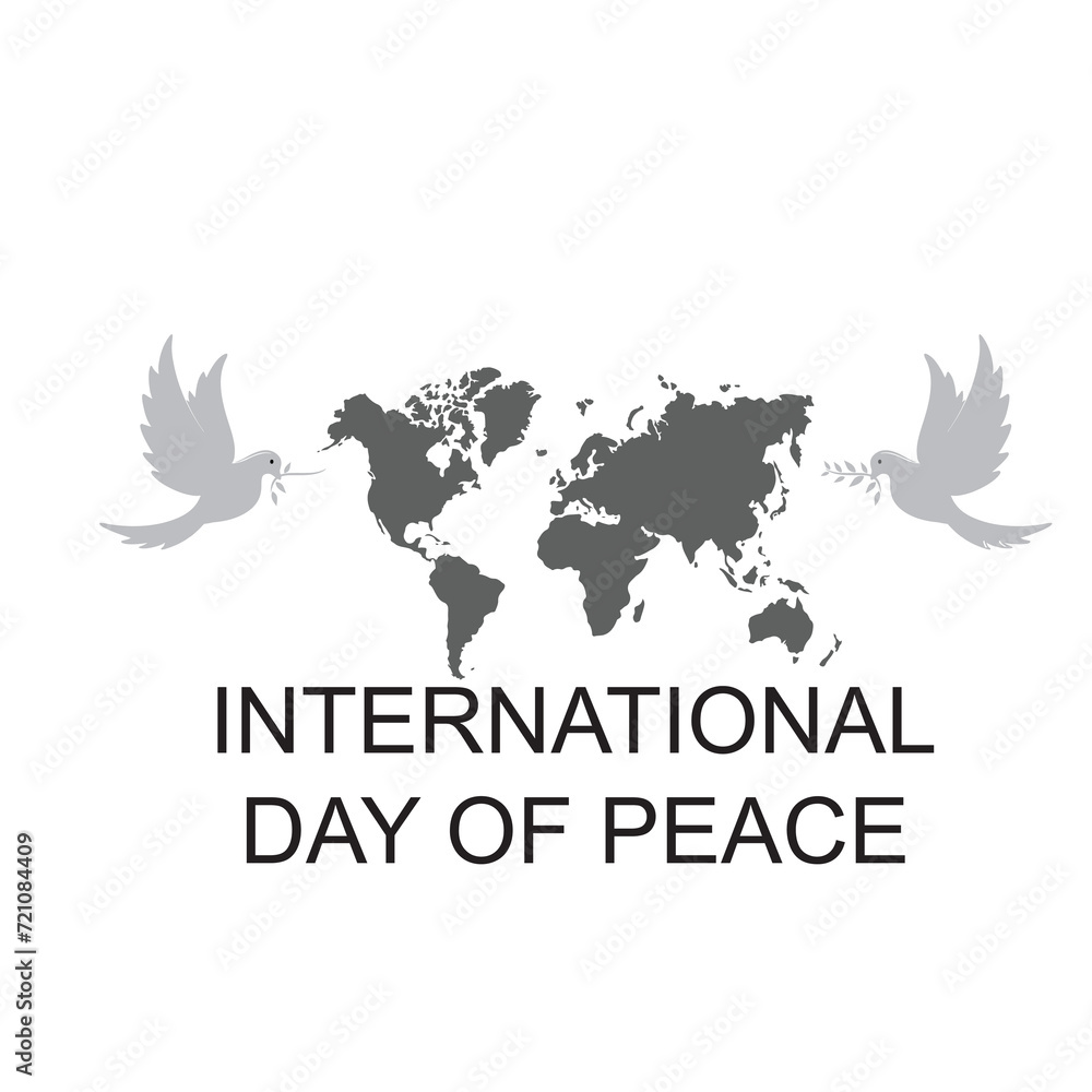 Fototapeta premium international day of peace, Sep 21 , international peace day. Illustration concept present peace world. Vector illustrate. 