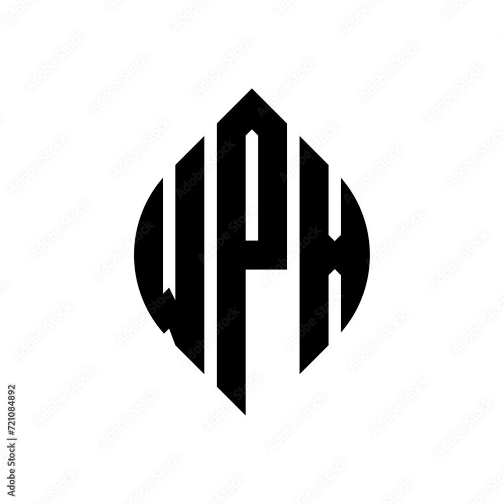 WPX circle letter logo design with circle and ellipse shape. WPX ellipse letters with typographic style. The three initials form a circle logo. WPX circle emblem abstract monogram letter mark vector. WPX circle letter logo design with circle and ellipse shape. WPX ellipse letters with typographic style. The three initials form a circle logo. WPX circle emblem abstract monogram letter mark vector.